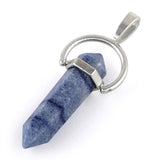 Faceted Double Point-Swing Dumortierite Pendant