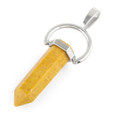 Faceted Single Point-Swing Yellow Serpentine Pendant