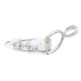 Faceted Single Point-Swing White Howlite Pendant