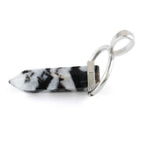 Faceted Single Point-Swing Zebra Jasper Pendant