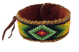 Huichol Style Inspired Diamond Eye Beaded Bracelet