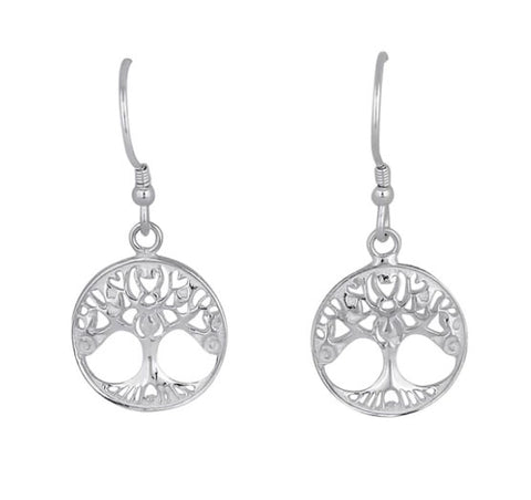 Tree of Life Earrings in Sterling Silver