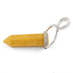 Faceted Single Point-Swing Yellow Serpentine Pendant