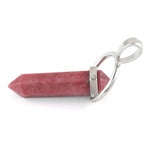 Faceted Double Point-Swing Rhodonite Pendant