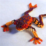 Frog Pin - Beaded Animal by Jose Reanda
