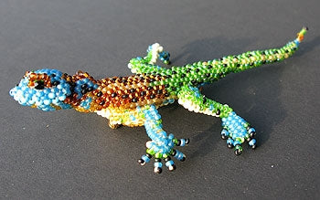 Gecko Pin - Beaded Animal by Jose Reanda
