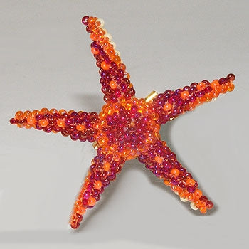 Starfish Pin - Beaded Animal by Jose Reanda