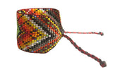 Huichol Inspired Contemporary Rainbow Mandala Beaded Bracelet 2
