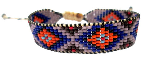 Huichol Native American Inspired Beaded Bracelet - Design C
